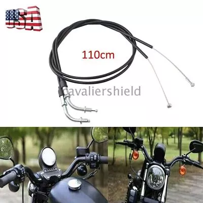 110CM 43  Black Motorcycle Throttle Cable Line Wire For Harley Sportster XL1200 • $18.49