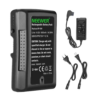 $80.99 • Buy Neewer BP-95W V-Mount 14.8V Li-ion Battery With D-Tap Power Adapter And Cable