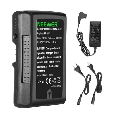 $80.99 • Buy Neewer BP-95W V-Mount 14.8V Li-ion Battery With D-Tap Power Adapter And Cable