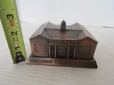 Vintage Money Coin Metal Still Bank Building Banthrico Oak Lawn Federal Illinois • $24.87