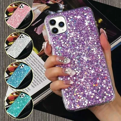 $7.69 • Buy Bling Glitter Case For IPhone 12 11 Pro XS X XR 7 8 Plus Gel Soft Phone Cover