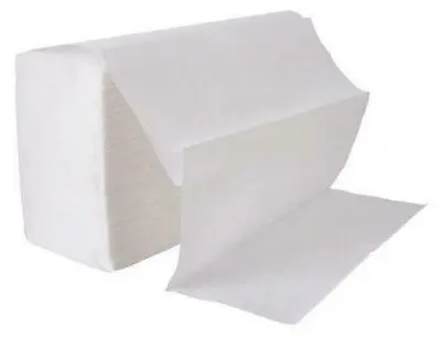 Luxury White / BLUE 2ply Z / C Fold Hand Towels MultiFold Premium Quality Paper • £5.49