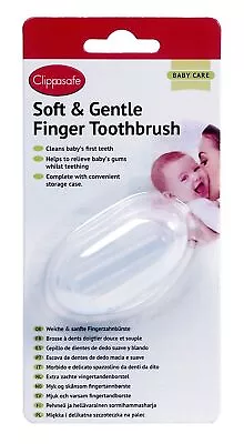 Clippasafe Home Finger Tooth Brush Teething Baby Infant First Toothbrush New • £6.99