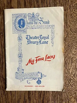 Programme-my Fair Lady 1958-theatre Royal Drury Lane-julie Andrews Rex Harrison • £5.75