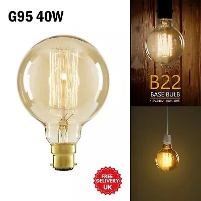 Vintage Filament LED Edison Bulb Dimmable B22 40W Decorative Industrial Lights • £4.19