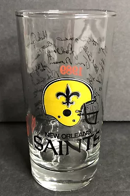 $20.71 • Buy Vintage 1989 Wendy's NFL New Orleans SAINTS Glass Tumbler 5 1/2  Tall Drinking