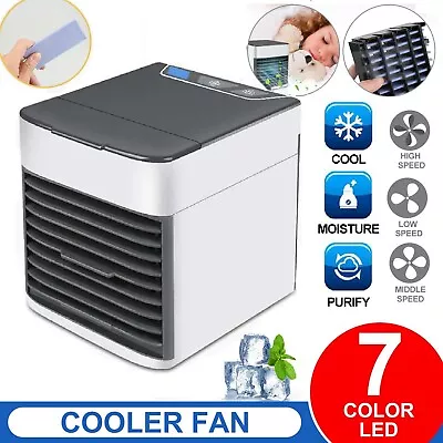 Mini Portable Fan USB Arctic Air Conditioner Air Cooler LED Desk Cooling Fan • $25.49