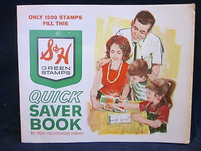 Stamps S&H Green Stamps EMPTY 1200 Stamp Book 1960s ~ VINTAGE NEW • $3.95