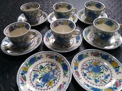 Masons Regency  SET OF SIX CUPS & EIGHT SAUCERS (C4475 Reg 821349) • £39.99