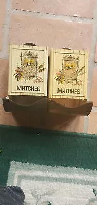 2 Vintage Country Matchbook Holder W/ Hole For Hanging & View Windows On Sides • $19.99