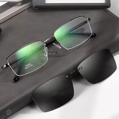 Luxury ReaderReading Glasses Magnetic Clip-on Polarized Driving Sunglasses A • $31.49