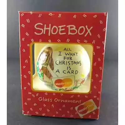 Hallmark Shoebox Greetings Master Card Christmas Ornament All I Want Gag Gift • $10.23