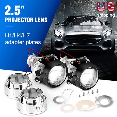 HID Projector 2PCS Nilight 2.5  In Mini Bixenon Lens Conversion Kit For H1 Bulbs • $29.99