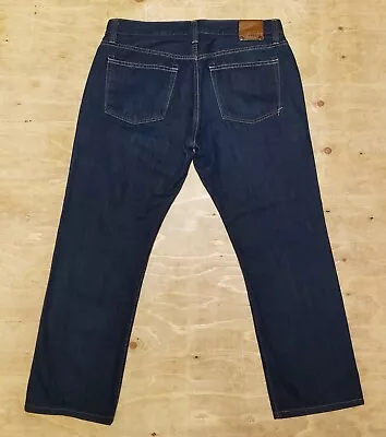 Mens J Brand Kane Slim Straight Leg Raw Dark Blue Jeans 36 X 28 • $39.95