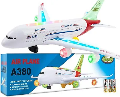 New Airplane Toys For Kids Bump And Go Action Airbus A380 Model Airplane Toys • $23.97