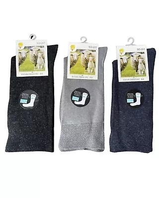 6x Merino Wool Diabetic Loose Top Thermal Socks Medical Circulation Wide Comfort • $17.95
