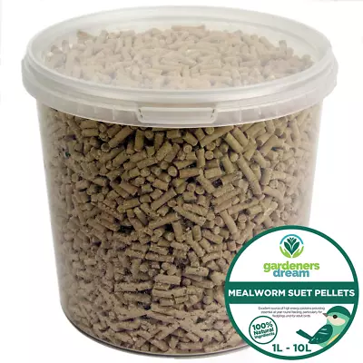 GardenersDream Mealworm Suet Pellets - High Energy Feed Wild Bird Garden Food • £19.99