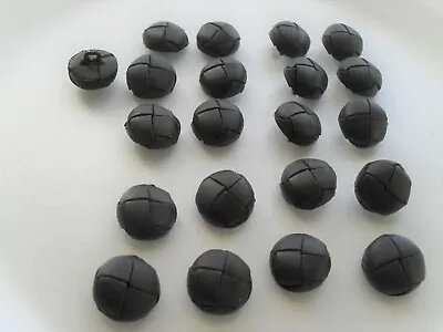 $4 • Buy 20 New Charcoal Football Leather Metal Shank Sewing Button Measuring 5/8 