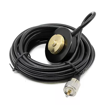 NMO Magnet Antenna Mount Base PL259 Plug & 5M RG-58 Cable Fits For Mobile Radio • $15.98