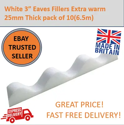 3  Profile Corrugated White Corrugated Sheet Eaves Fillers Pack Of 10 (6.5m)..EW • £8.25