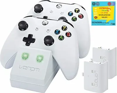 £60.63 • Buy Venom Xbox One S Twin Docking Station With 2x Rechargeable Battery Packs White