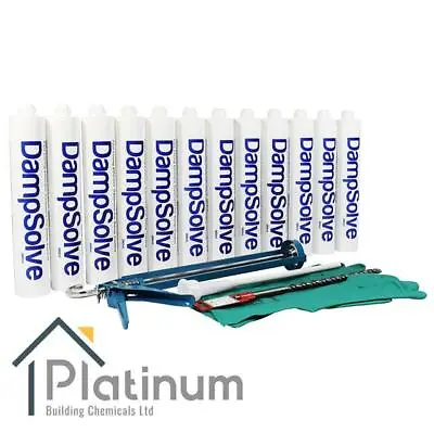 DAMPSOLVE Damp Proof Cream Kit (12 X 380ml Kit) | DPC Course Injection Treatment • £93.05