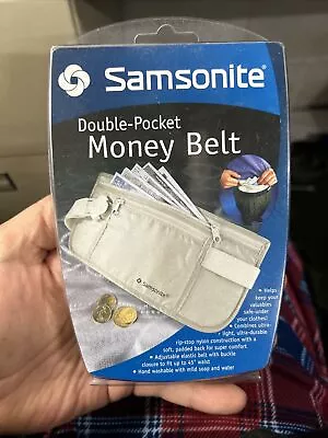 Samsonite Double Pocket Money Belt Adjustable Ivory New • $19.99
