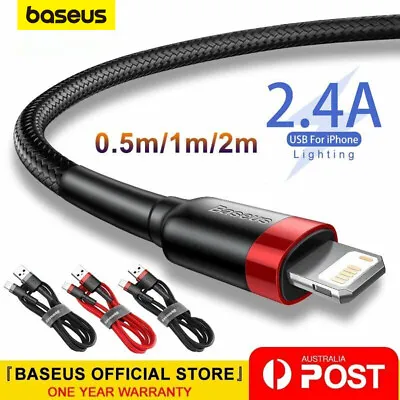 Baseus 2.4A USB For Apple Charging Cable Cord For IPhone 14 13 12 Pro XS XR Max • $6.79