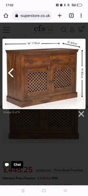£80 • Buy Maharani Sheesham Side Board  
