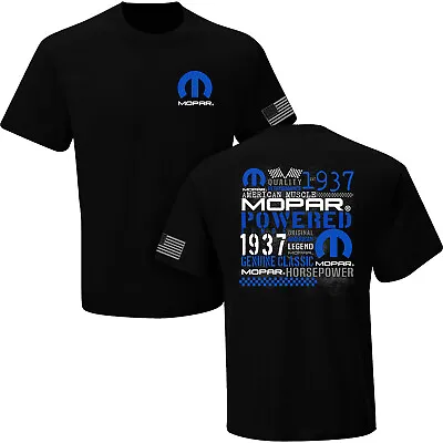 Mopar Power 1937 Usa Men's Black 100% Pre-shrunk Cotton Licensed Tee Shirt E1667 • $16.99
