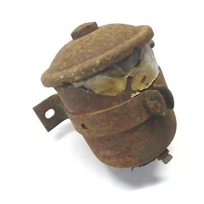 1940's 50's GM FORD MOPAR EXTERNAL ENGINE OIL FILTER HOUSING USED W/ BRACKET VTG • $44.97