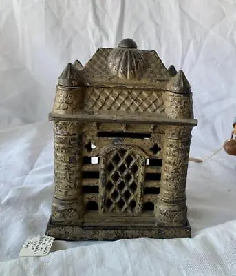 Cast Iron Four Towers Building Penny Bank J & E Stevens Original Paint • $195