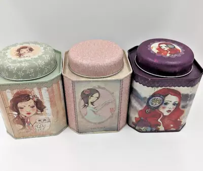 Santoro London Gorjuss / Lost Soul Trinket Tins With Lid Keepsake Set Of 3 • £8.99