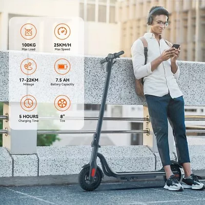 S10+ Electric Scooter  15.5 Mph 14 Miles Range 250W Motor IP54 Water - Black • $319