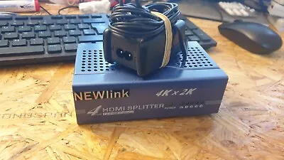Newlink 4 Port HDMI Splitter Supports 4K And 3D (NLHDSP404-HS4K) • £19.99
