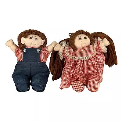 Set Of 2 Traditional Matching Boy And Girl Handmade Dolls  • $21.80