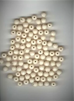 Vintage Ivory Faceted Round Glass Beads--6 Mm. • $2.50