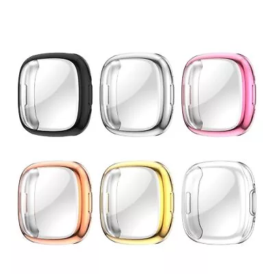 Case Screen Protector TPU Plated Protective Cover For Fitbit Versa 4/Sense 2 • $1.91