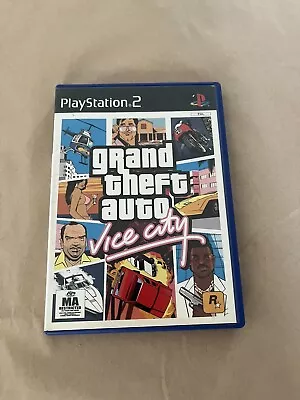 PS2 Grand Theft Auto: Vice City Black Label With   Manual FREE POST • $30