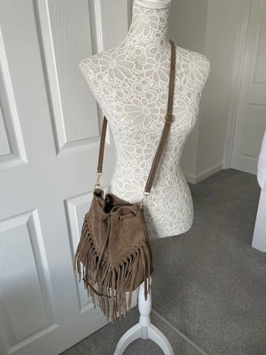£50 • Buy Real Leather Suede Festival Fringed Boho Bag