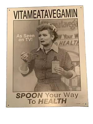 I Love Lucy Vitameatavegamin Metal Sign 16x12” • $4