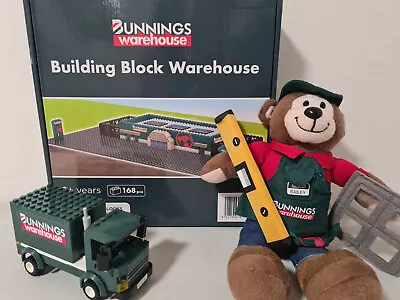 Bunnings Building Block Warehouse + Truck + Bailey Plush Limited Edition LEGO • $38