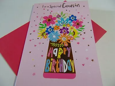 Cousin Birthday Greetings Card.....For A Special Cousin Happy Birthday • £2.14