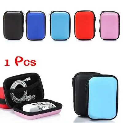 Portable USB Charger Earphone Cable Tidy Organizer Storage Bag Travel Case Pouch • £3.70