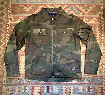 MSRP $550 Jane Motorcycles Driggs Waxed Canvas Camo Riding Jacket - M • $275