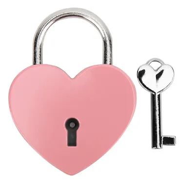 Heart Shaped Lock With Key Metal Padlock Mini Lock For Jewelry Box Diary Book • $6.77