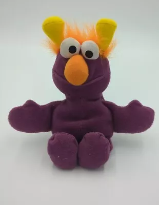 Vintage 1997 Tyco Sesame Street Beans Honker Purple Yellow Plush Bean Bag 8” • $20