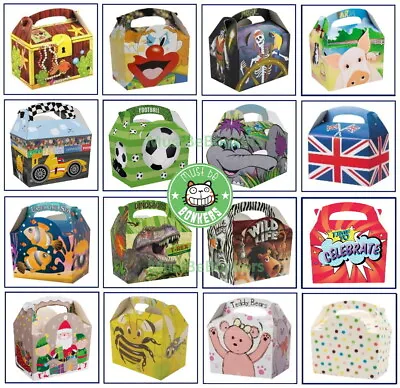 Party Food Boxes Loot Lunch Cardboard Childrens Kids Birthday Gift Girls Boys UK • £36.99