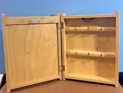 Pomeranz Wood Mail Sorter With Key Closet Key Hooks Wall Mounting Organization • $21