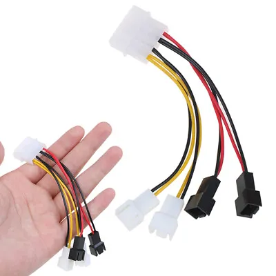 PC 4-Pin Molex/IDE To 3-Pin CPU/Chasis/Case Fan Power Cable Adapter ConnectPb • £4.58